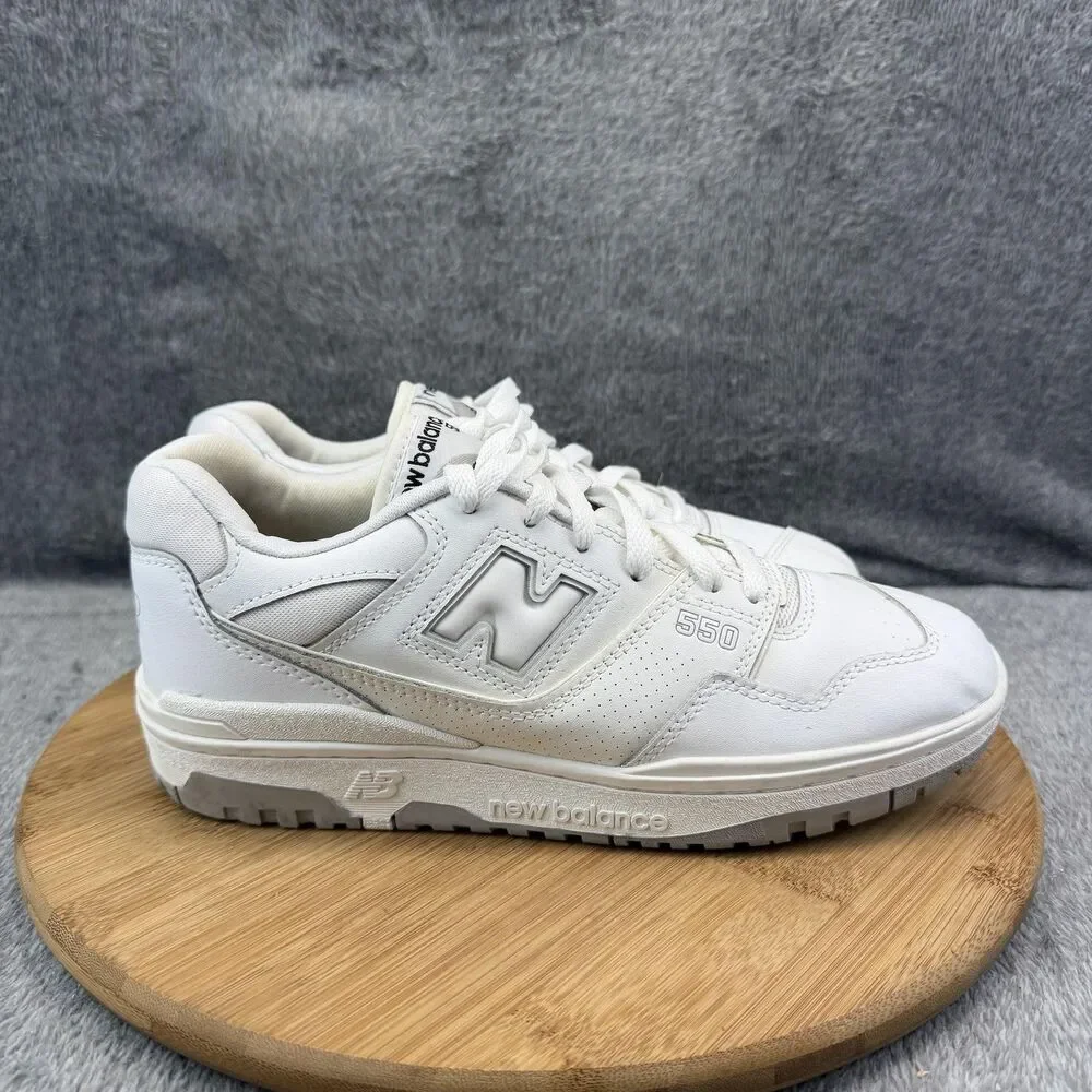 New Balance 550 Shoes Mens Size 8 D White Leather Basketball BB550PB1 Sneakers